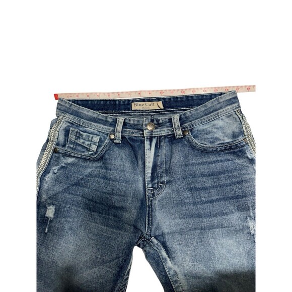 Blue Cult Denim Mens Jeans Shorts Size‎ 34 Distressed Jorts - Picture 9 of 11